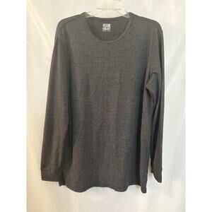 32 Degrees Heat Men's Long Sleeve T-Shirt Charcoal/White Size XL